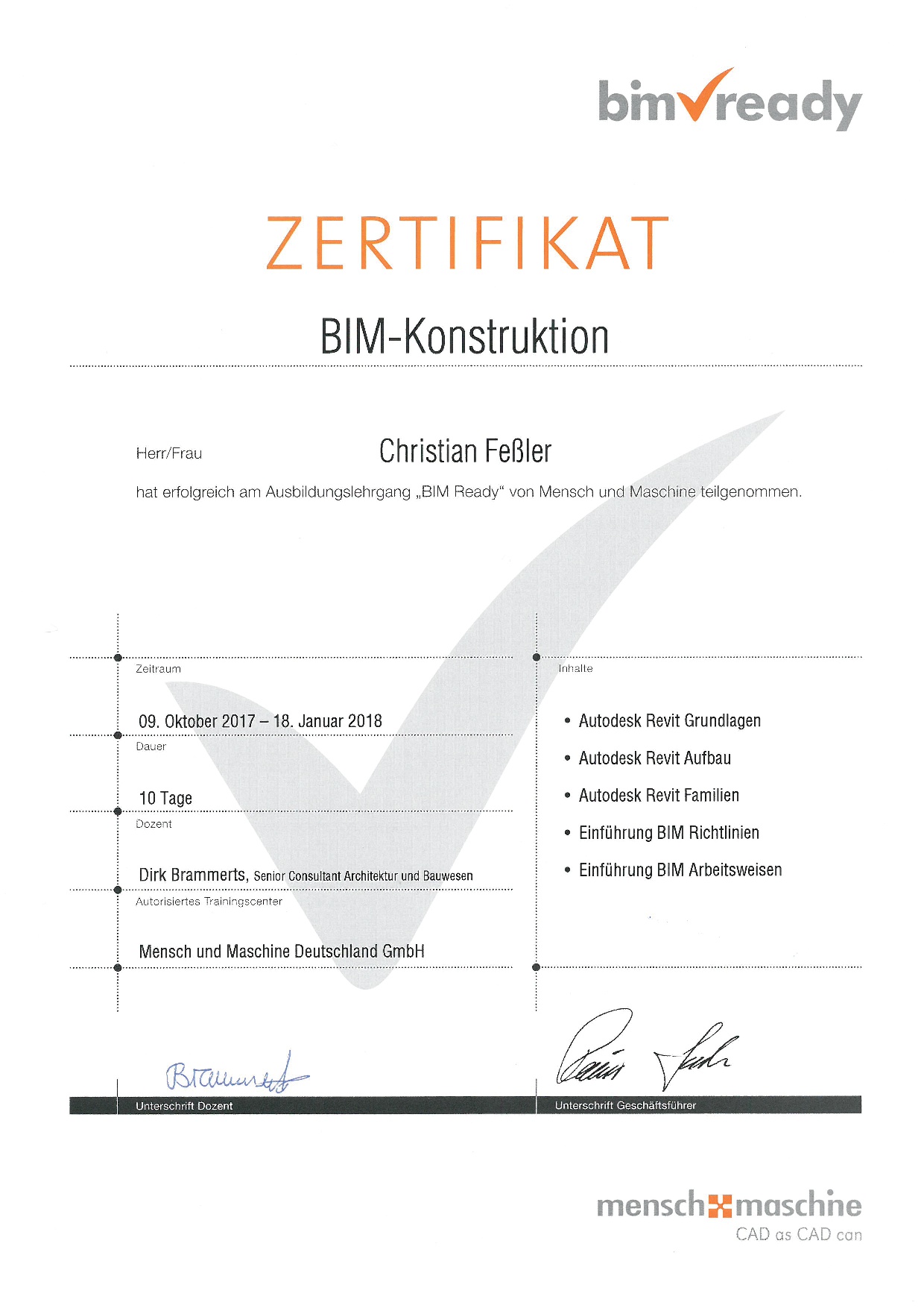 Künstin Ingenieure Karlsruhe Zertifikat